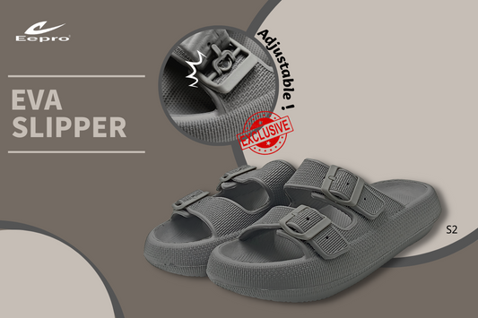 Eva Anti-slip Outdoor/Home Casual Slippers Sandals 2 Buckles Women/Men (S2)