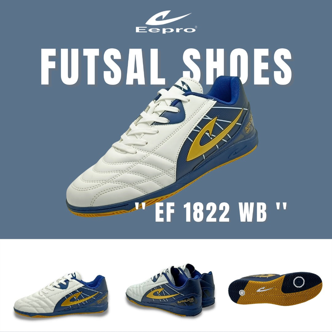 Eepro Futsal Shoes EF1822WB-White/Blue (Kasut Futsal) – EEPRO